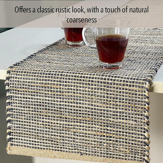 Chardin home Natural Jute Table Runner 13x72 Inch – Vintage Boho Rustic Table - Image 5