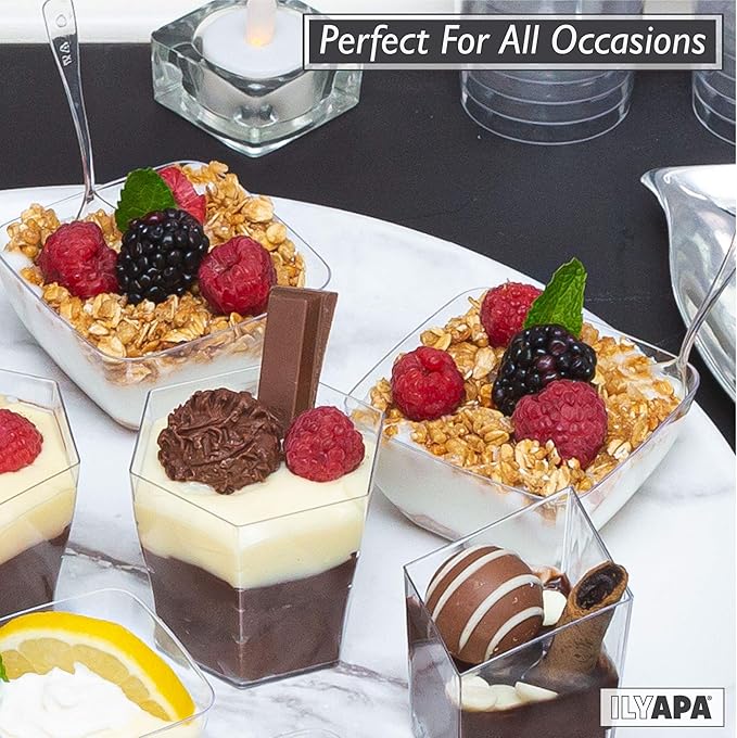 Ilyapa 5oz Plastic Dessert Cups - Image 3