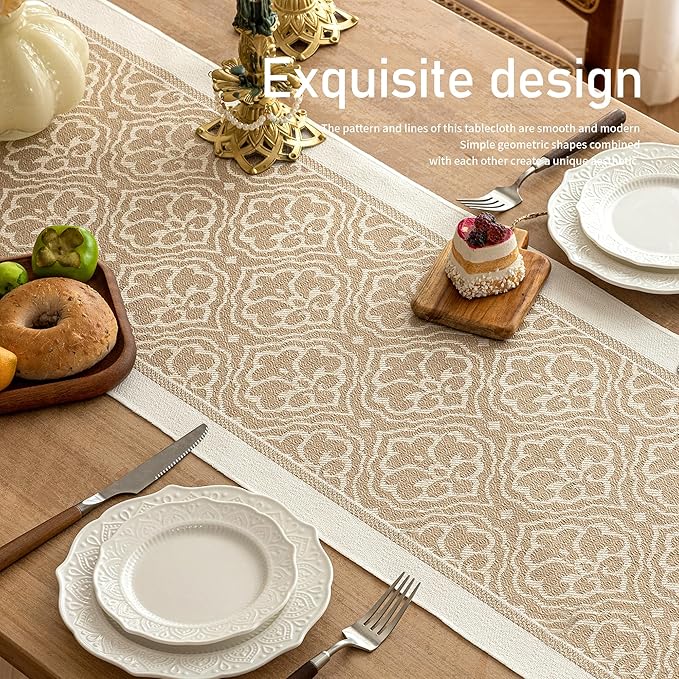 Table Runners 63 Inches, Waterproof Boho Table Runner - Image 5