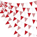 32Ft Red Party Decorations Red Plaid Checkered White Triangle Flag Gingham by pinkblume