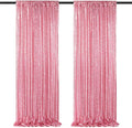 Blush Pink Sequin Backdrop 2 Panels 2FTx8FT Glitter Backdrop Curtain by QueenDream
