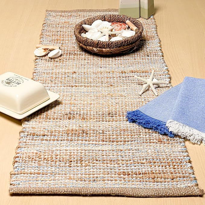 Chardin home Natural Jute Table Runner 13x48 Inch – Vintage Boho Rustic Table by ChardinHome