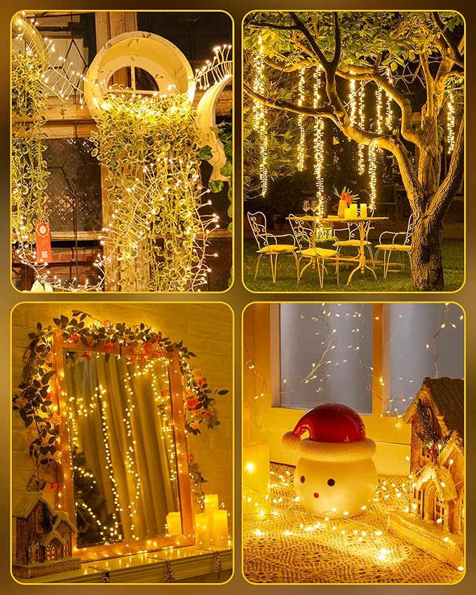 2 Pack Fairy Lights Battery Operated, Twinkle String Lights Waterproof Silver - Image 5