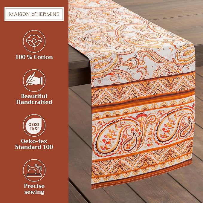 Maison d' Hermine Table Runner 100% Cotton Double Layer Table Runners 108 - Image 2