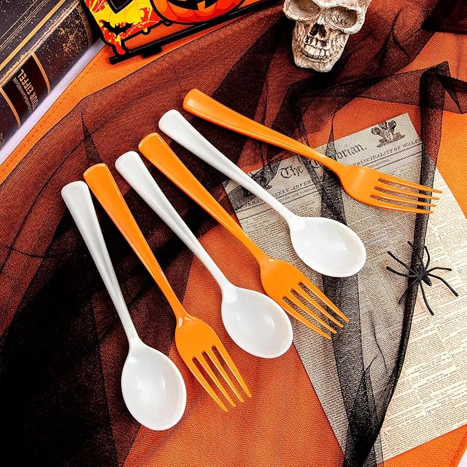NOCCUR 180PCS Halloween Plastic Silverware Set - Image 7
