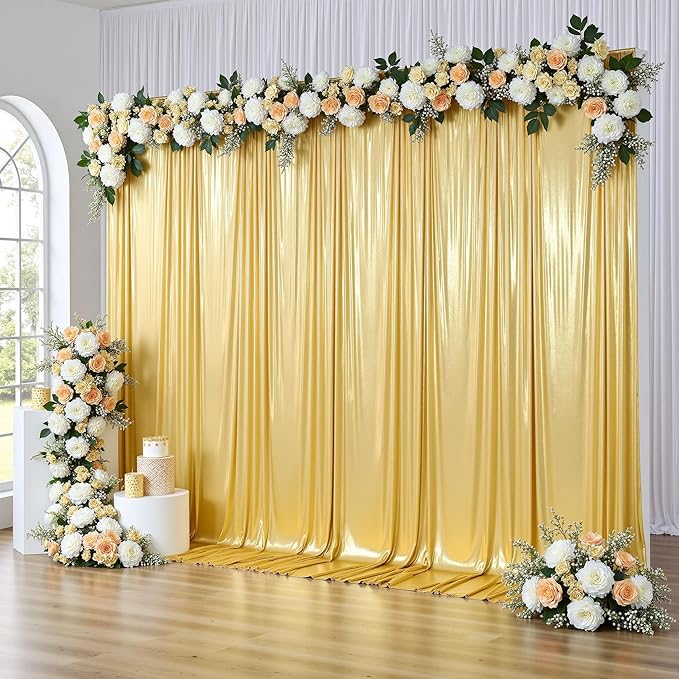 gogoparti 20x14FT Gold Sequin Backdrop Curtain - Image 8