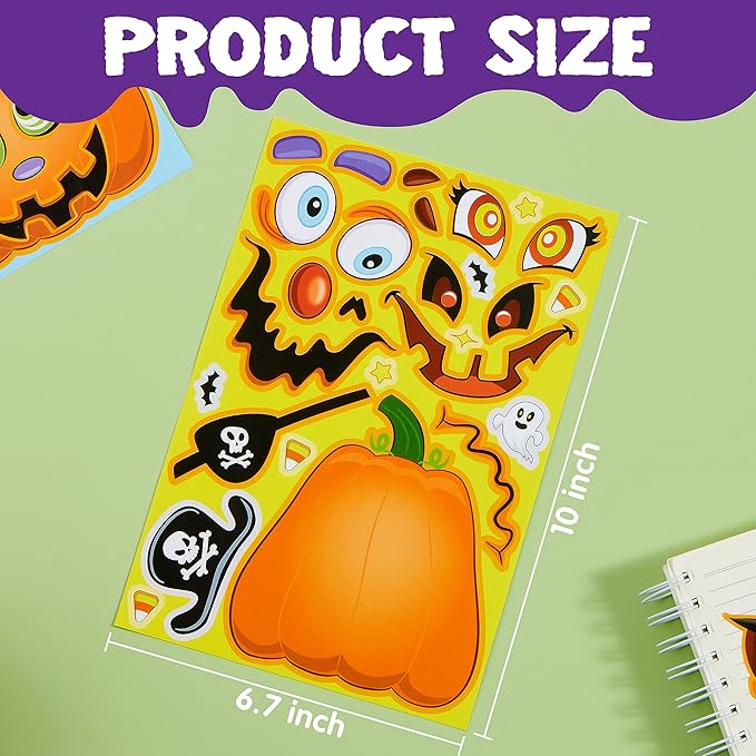 JOYIN 48 Pcs Halloween Pumpkin Stickers - Image 6