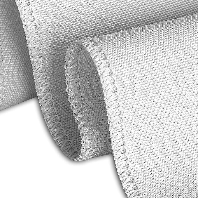 LinenTablecloth 132-Inch Round Polyester Tablecloth Silver - Image 4