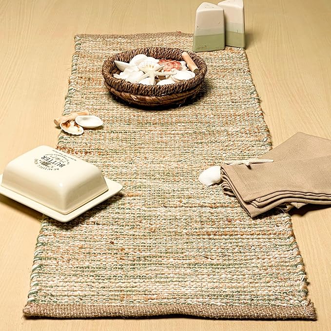 Chardin home Natural Jute Table Runner 13x48 Inch – Vintage Boho Rustic Table by ChardinHome