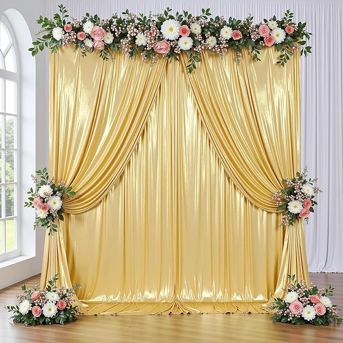 gogoparti 10x10FT Gold Sequin Backdrop Curtain - Image 8
