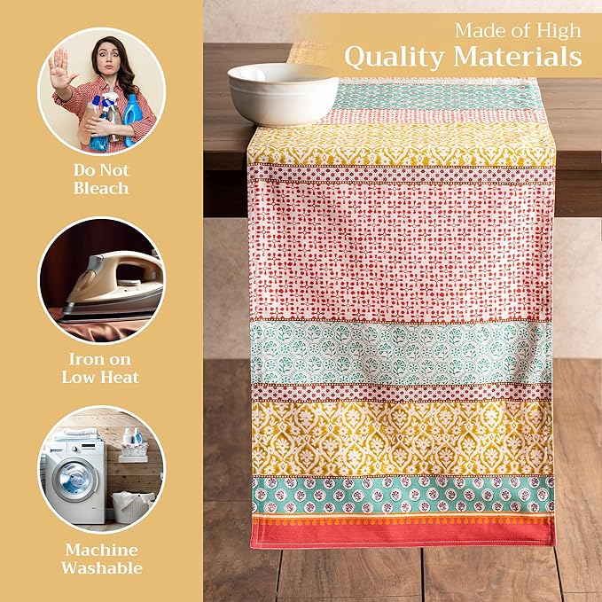 Maison d' Hermine Table runner 100% Cotton Double Layer Table Runners 108 - Image 3
