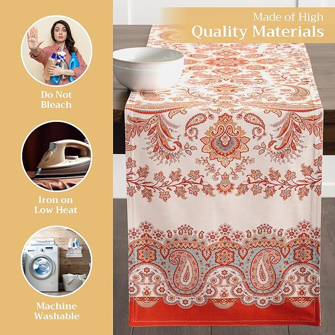Maison d' Hermine Table Runner 100% Cotton Double Layer Table Runners 72 inches - Image 3