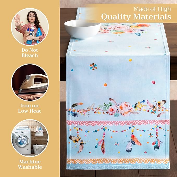 Maison d' Hermine Table Runner 100% Cotton Double Layer Table Runners 108 - Image 3