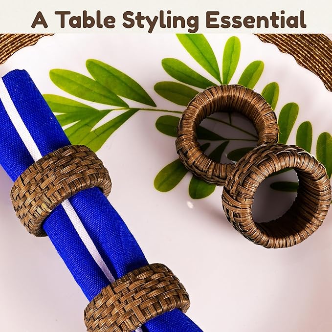 Decorative Cane Napkin Rings Set of 12 - Image 5