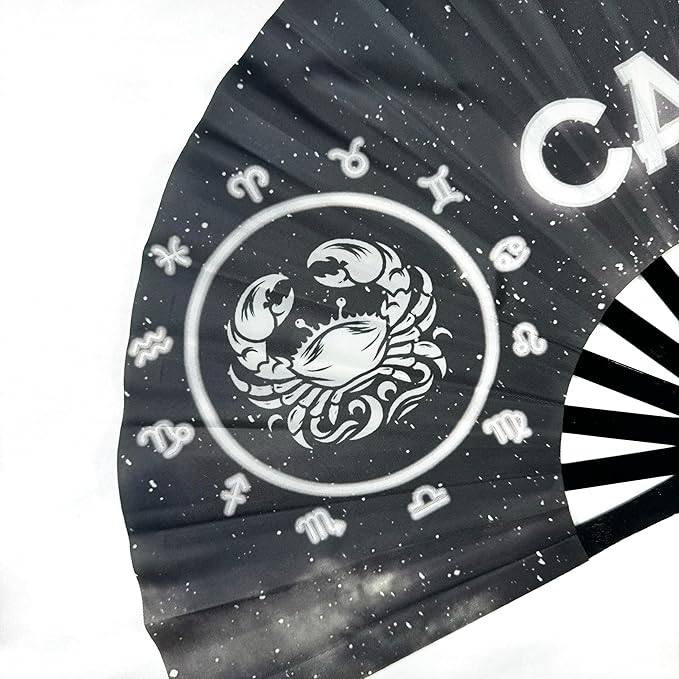 DeFlare | Cosmic Zodiac Rave Fan | Zodiac Sign Hand Fan | Astrology Rave Fan | - Image 2