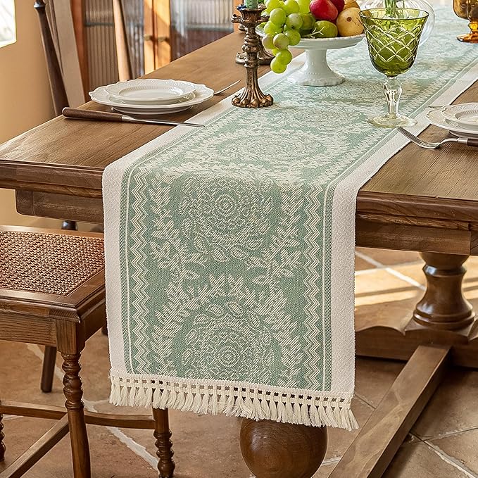 Table Runners 72 Inches Long Waterproof Boho Table Runner by UWWGKK