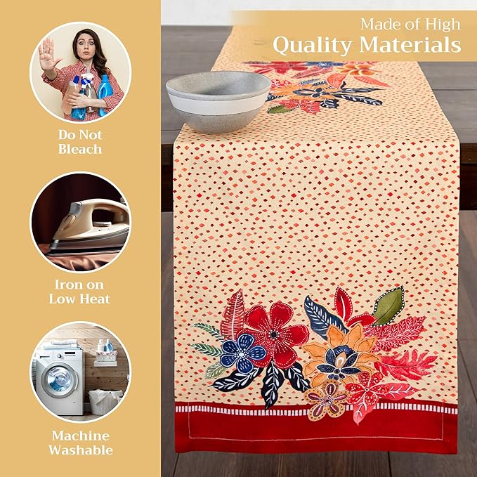 Maison d' Hermine Table Runner 100% Cotton Double Layer Table Runners 108 - Image 3
