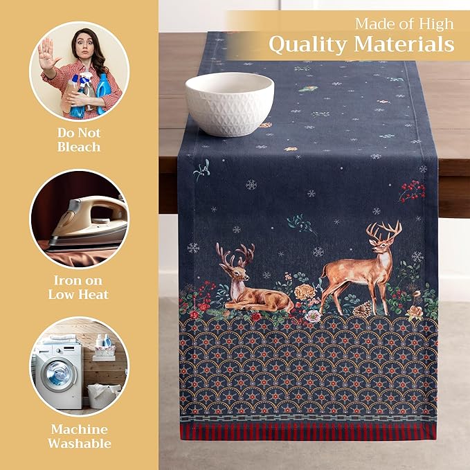 Maison d' Hermine Table Runner 100% Cotton Single Layer Table Runners 72 inches - Image 3