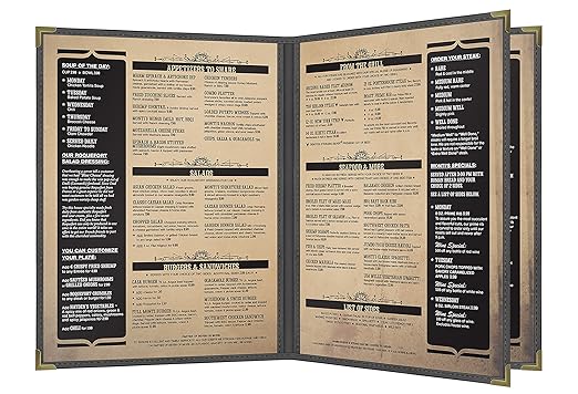 Goodsmart Pajco Style Restaurant Menu Covers – Pack of 10, Side-Loading Booklet - Image 2