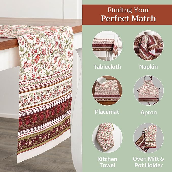 Maison d' Hermine Table Runner 100% Cotton Single Layer Table Runners 108 - Image 6