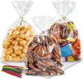 NPLUX 100 Pack Cellophane Bags Small Plastic Cookie Bag Clear Treat Bags by NPLUX