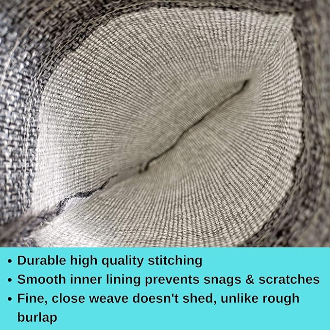 50 Gray Burlap Bags with Drawstring, 5x8 Inch Gift Bag Bulk Pack - Image 3