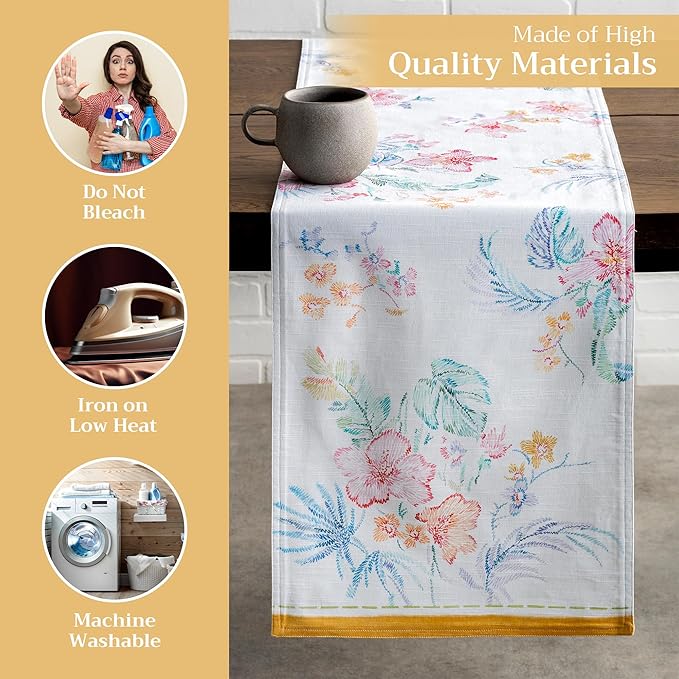 Maison d' Hermine Table Runner 100% Cotton Double Layer Table Runners 72 inches - Image 3
