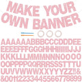 BEISHIDA 116 PCS Glitter Dark Pink DIY Letter Banner Kit Make Your Own by Beishida