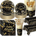 452 Pcs Black Gold Retirement Decorations Supplies by Potchen