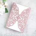 20Pcs Dusty Rose Laser Cut Invitation Cards by FEIYI