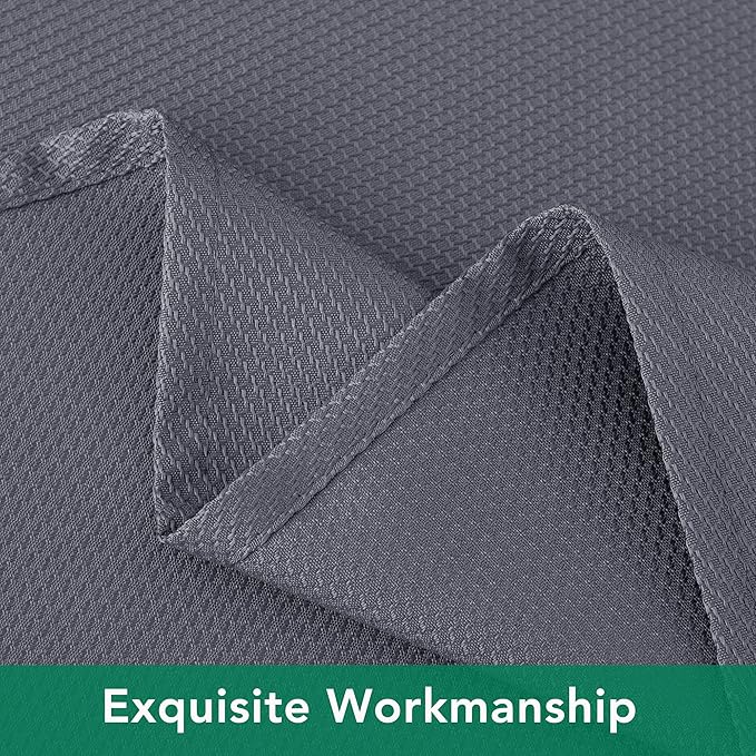 Biscaynebay Textured Fabric Square Tablecloth 54x54 Inch, Dark Grey Water - Image 4