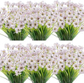 20 Bundles Artificial Flowers Outdoor UV Resistant Fake Flowers No Fade Faux by JEMONG