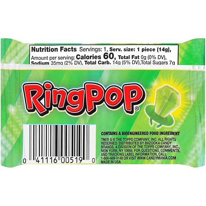 Ring Pop Green Halloween Candy Lollipops, 30Ct Bulk Candy Individually Wrapped - Image 5