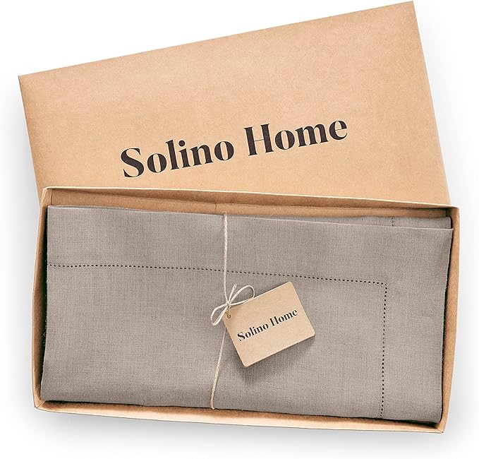 Solino Home Natural Linen Tablecloth 52 x 52 Inch - Image 6