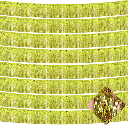 10 Pack 10 Feet Foil Fringe Garland Metallic Tinsel Streamers Banner Wall by AIKENLIN