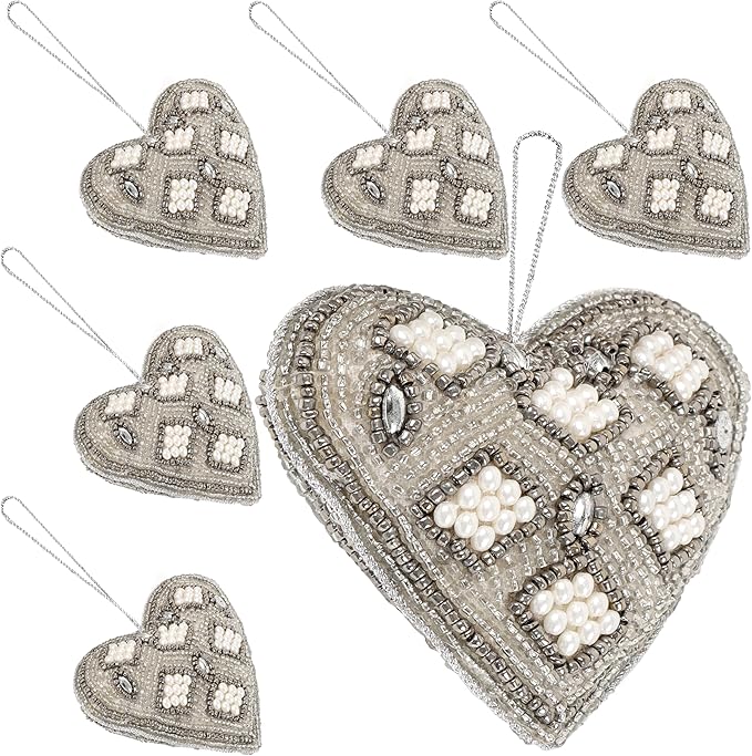Beaded Heart Hanging Ornaments by CLEENTABLE