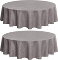 Fitable Linen Textured Tablecloths 60 Inches Round by Fitable