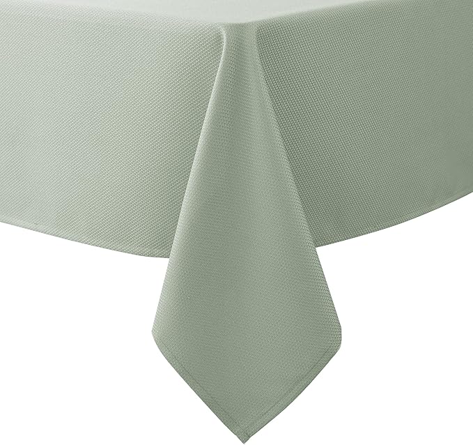 Biscaynebay Tablecloth for Rectangle Tables-70x120 Inch Sage Outdoor Picnic by Biscaynebay