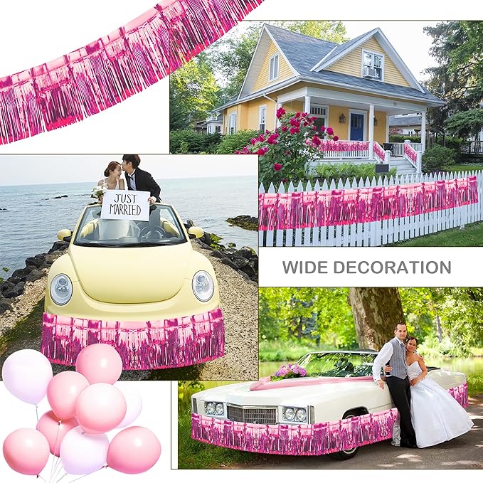4 Pack Float Fringe Curtains, Metallic Foil Fringe Garland Shiny Tassel Foil - Image 7