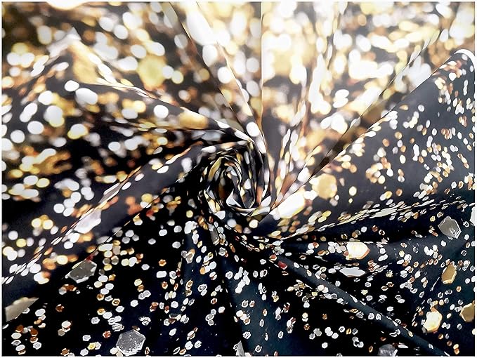 WOLADA Black and Gold Backdrop Golden Glitter Backdrop - Image 6