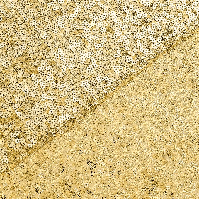 Sugargirl Gold Sequin Backdrop Curtain 4 Panels 2FTx8FT Glitter Gold Background - Image 9
