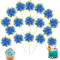 Ephlyn 30Pcs Foil Firework Cupcake Toppers Firework Cake Toppers Tinsel Flower by Ephlyn