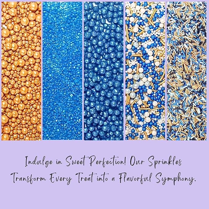 Confect Edible Sprinkles – Marine Royalty Theme – Assorted Pack - Image 6