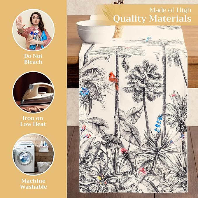Maison d' Hermine Table Runner 100% Cotton Double Layer Table Runners 108 - Image 3