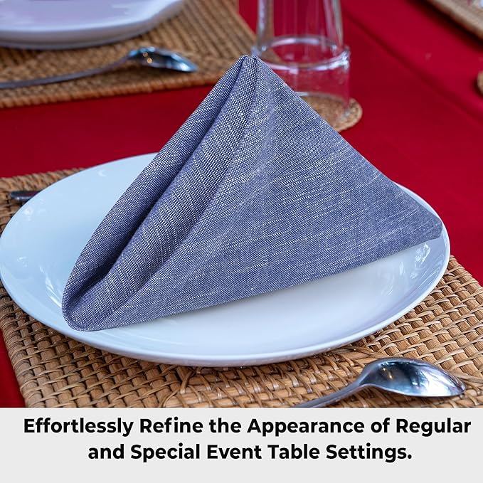 Urban Villa Cloth Napkins 100% Cotton Slub Absorbent Dinner Napkins Oversized - Image 8