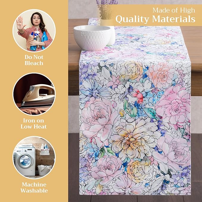 Maison d' Hermine Table Runner 100% Cotton Double Layer Table Runners 108 - Image 3