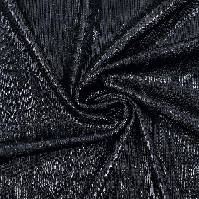 Black Backdrop for Parties 4 Panels 4.8x8FT Sequin Curtains Backdrop Drapes - Image 6