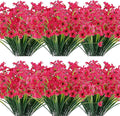 20 Bundles Artificial Flowers Outdoor UV Resistant Fake Flowers No Fade Faux by JEMONG