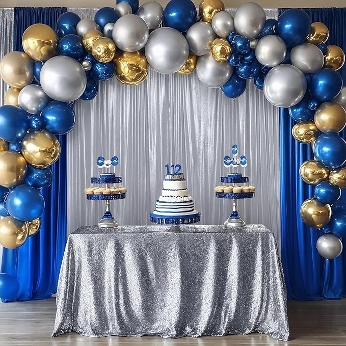 10x12ft Silver Sequin Backdrop Curtain Panels - Image 7