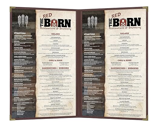 Goodsmart Pajco Style Restaurant Menu Covers – Pack of 10, Side-Loading Menu - Image 2